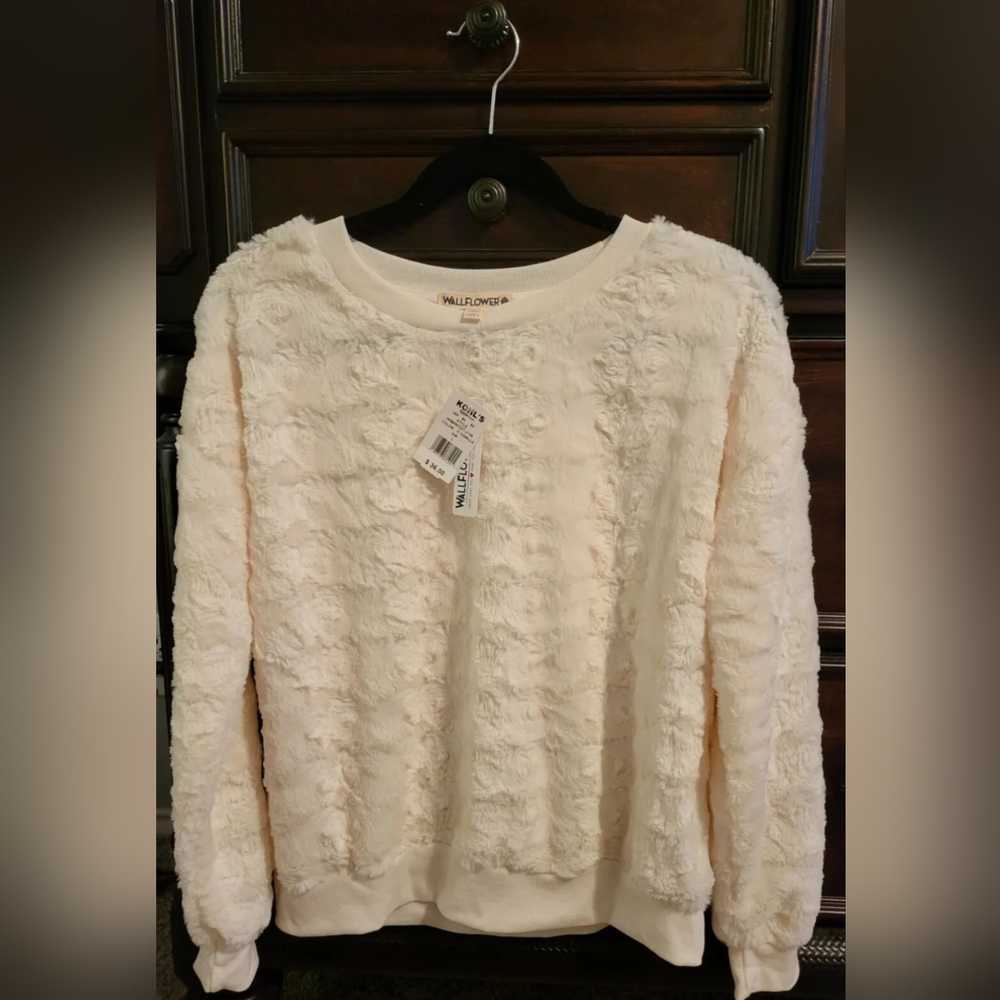 Wallflower Faux Fur Long Sleeve NWT